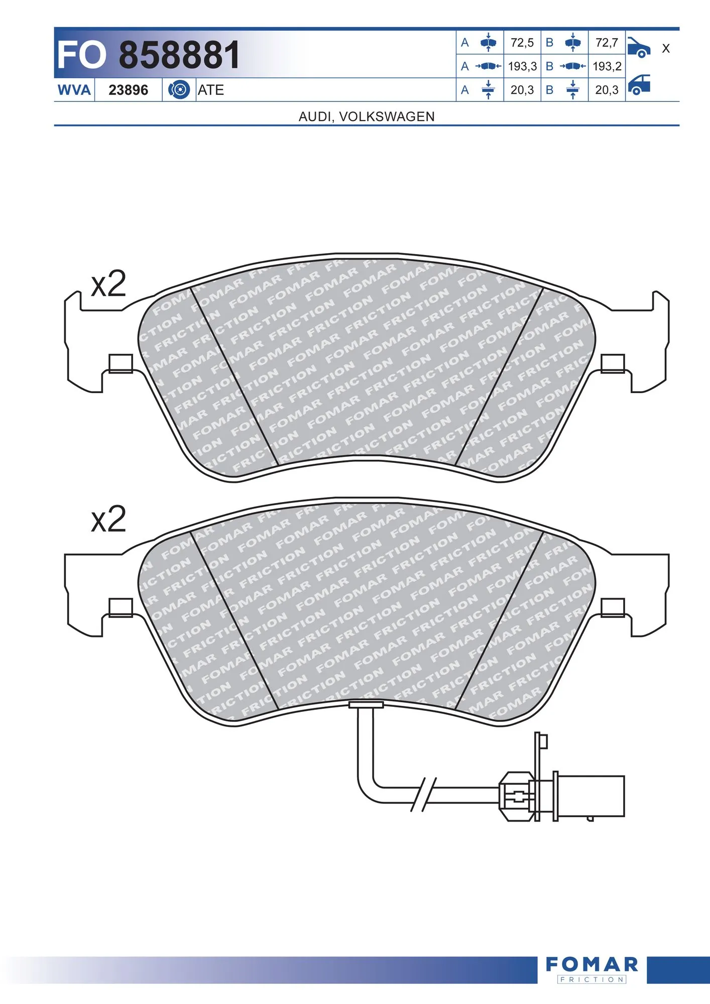 Brake Pad Set, disc brake